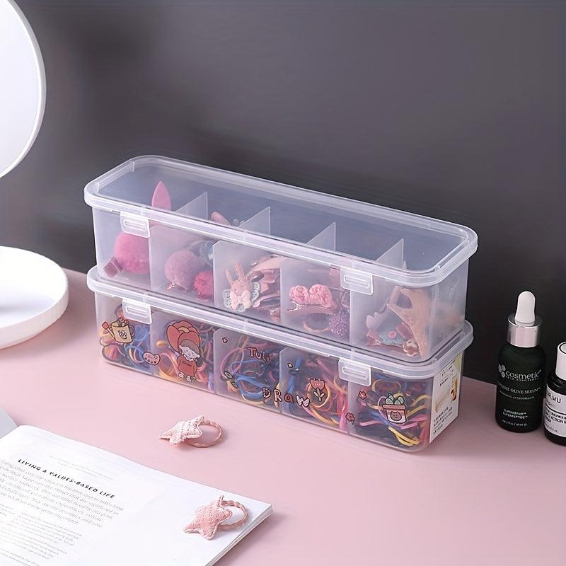 Hair Accessory Storage Box Transparent Jewelry Organizer Desktop Makeup Holder