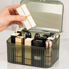 Makeup Storage Box with Cover for Desktop Organization