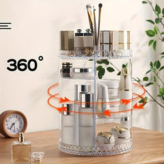360 Degree Rotating Makeup Organizer Large Capacity Cosmetics Storage Box