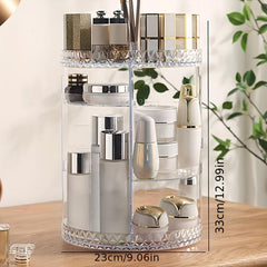 360 Degree Rotating Makeup Organizer Large Capacity Cosmetics Storage Box