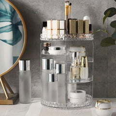 360 Degree Rotating Makeup Organizer Large Capacity Cosmetics Storage Box