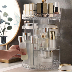 360 Degree Rotating Makeup Organizer Large Capacity Cosmetics Storage Box