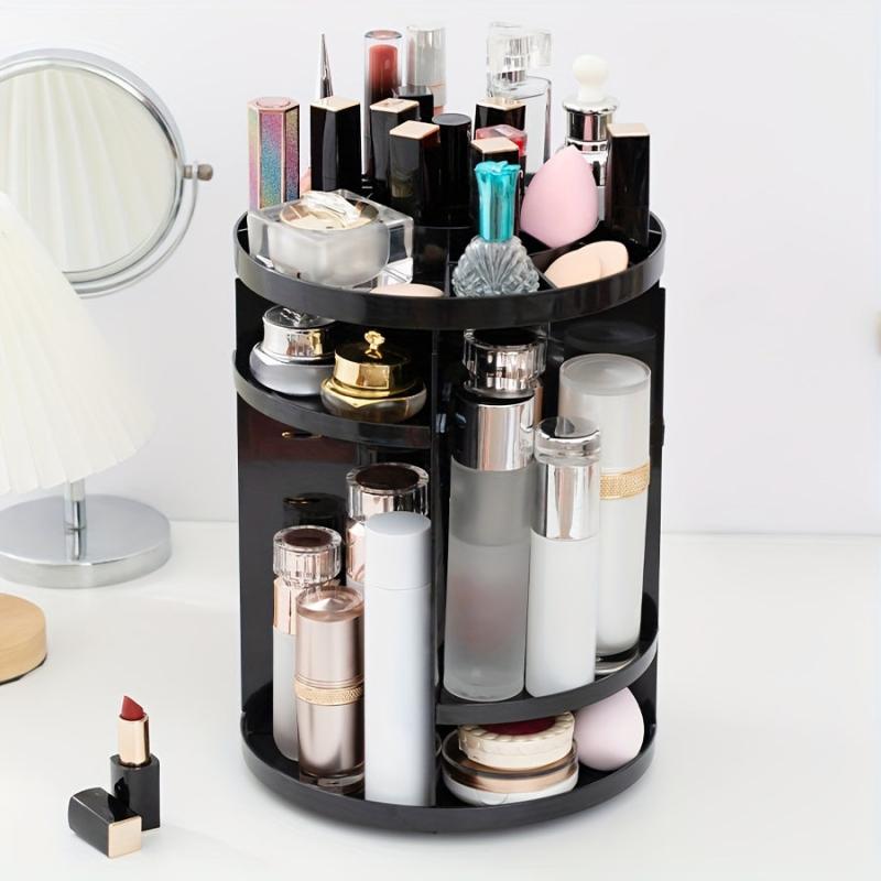 360 Degree Rotating Makeup Organizer Large Capacity Cosmetics Storage Box