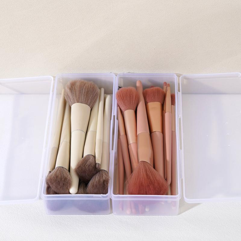 Transparent Makeup Brush Storage Box Protects and Organizes Tools