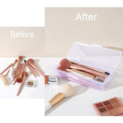 Transparent Makeup Brush Storage Box Protects and Organizes Tools