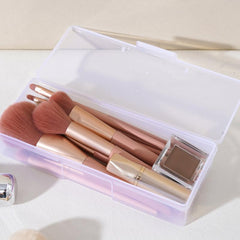 Transparent Makeup Brush Storage Box Protects and Organizes Tools