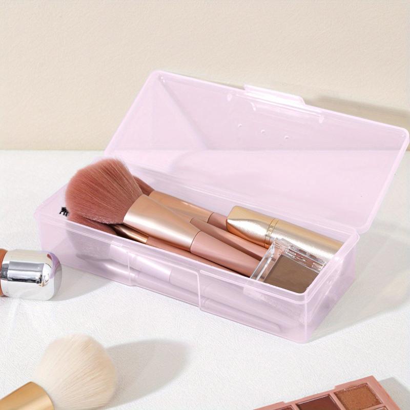 Transparent Makeup Brush Storage Box Protects and Organizes Tools