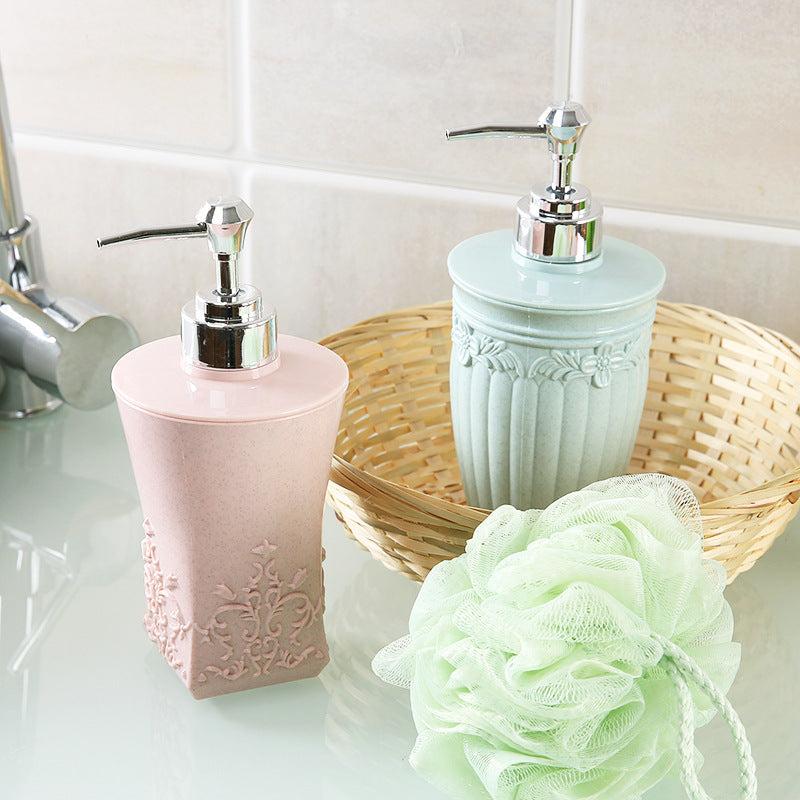 European Style Carved Flowers Soap Dispenser