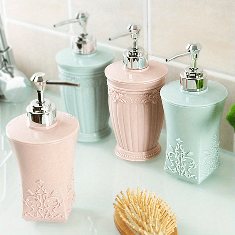 European Style Carved Flowers Soap Dispenser