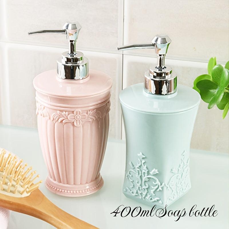 European Style Carved Flowers Soap Dispenser