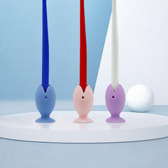 Fish Shaped Silicone Toothbrush Holder Portable Protective Cover