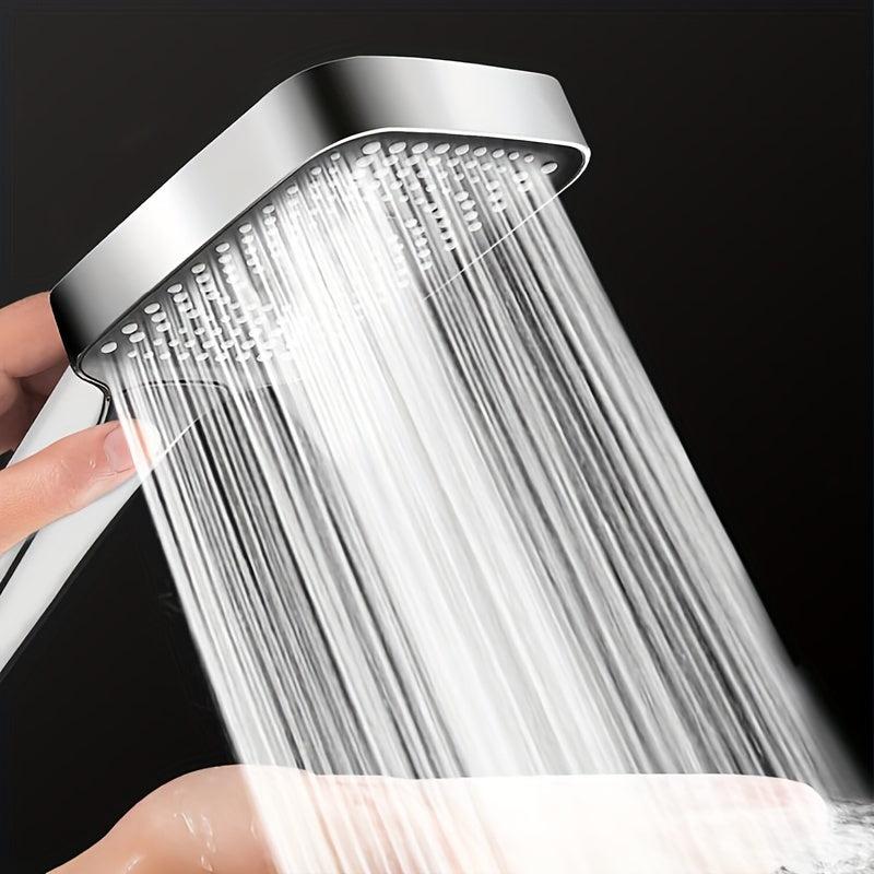 4pcs High Pressure Shower Head Set 3 Mode Square Water Saving Spray N