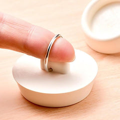 4pcs Tub Stoppers Sink Stopper Drain Plug with Hanging Ring Rubber Basin Stopper