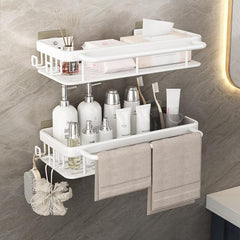 Wall Mounted Storage Rack Bathroom Shelf Punch Bathroom Tray