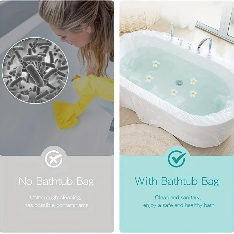 Disposable Shower Bag Thick Bathtub Cover Wooden Bucket Shower Bag