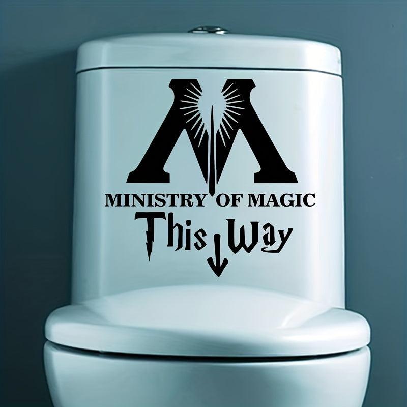 English Minister Of Magic Toilet Sticker - Personalized Toilet Lid Decal