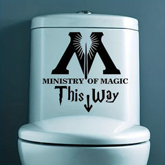English Minister Of Magic Toilet Sticker - Personalized Toilet Lid Decal