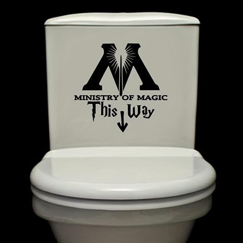 English Minister Of Magic Toilet Sticker - Personalized Toilet Lid Decal