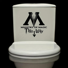 English Minister Of Magic Toilet Sticker - Personalized Toilet Lid Decal