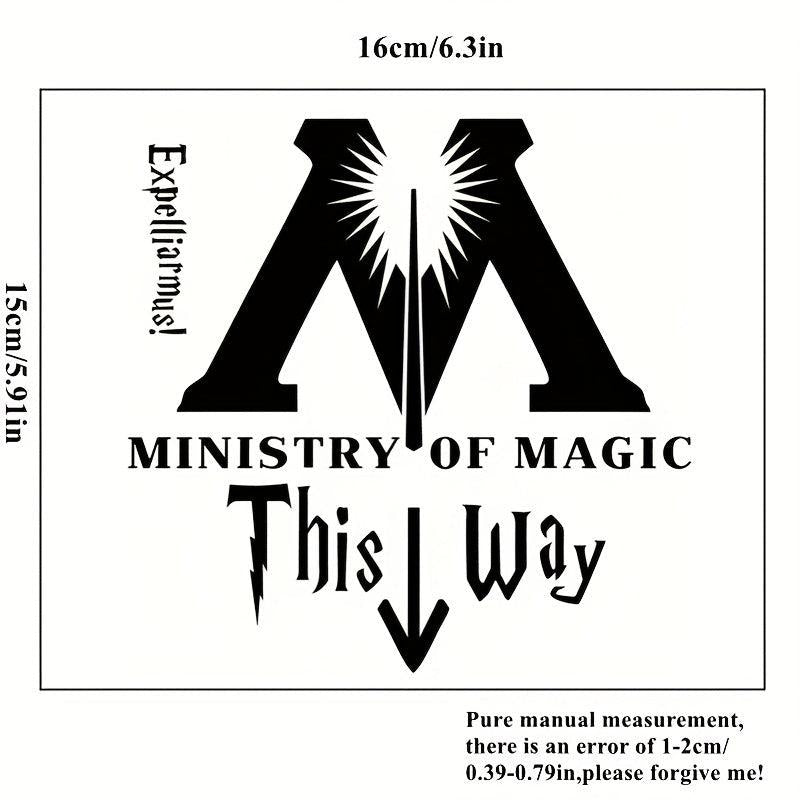 English Minister Of Magic Toilet Sticker - Personalized Toilet Lid Decal