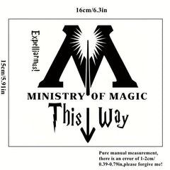 English Minister Of Magic Toilet Sticker - Personalized Toilet Lid Decal