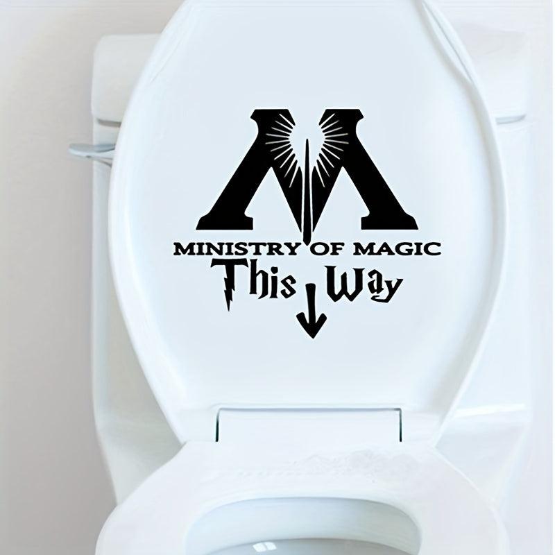 English Minister Of Magic Toilet Sticker - Personalized Toilet Lid Decal