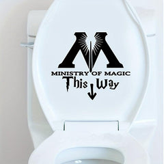 English Minister Of Magic Toilet Sticker - Personalized Toilet Lid Decal