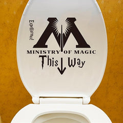 English Minister Of Magic Toilet Sticker - Personalized Toilet Lid Decal