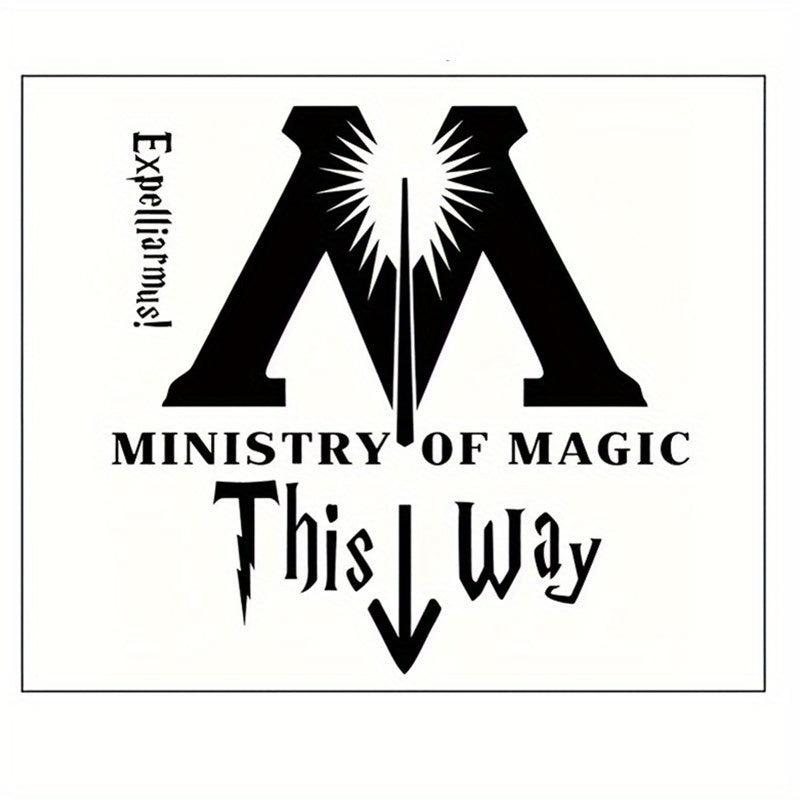 English Minister Of Magic Toilet Sticker - Personalized Toilet Lid Decal