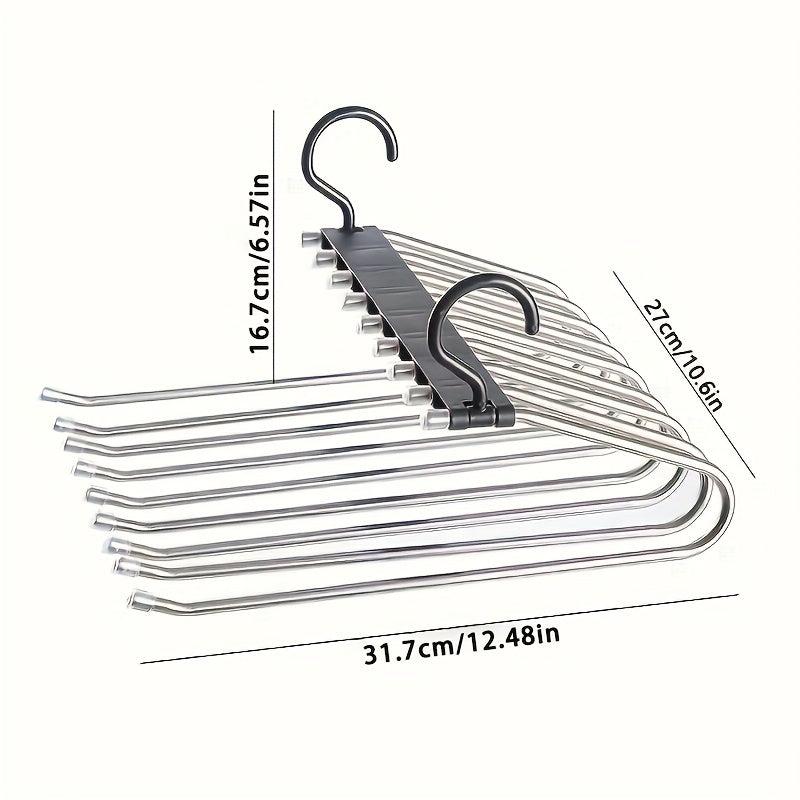 9-Layer Pants Hangers Space Saving Non-Slip Multifunctional