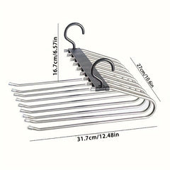 9-Layer Pants Hangers Space Saving Non-Slip Multifunctional