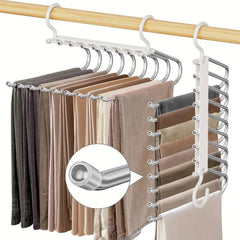 9-Layer Pants Hangers Space Saving Non-Slip Multifunctional