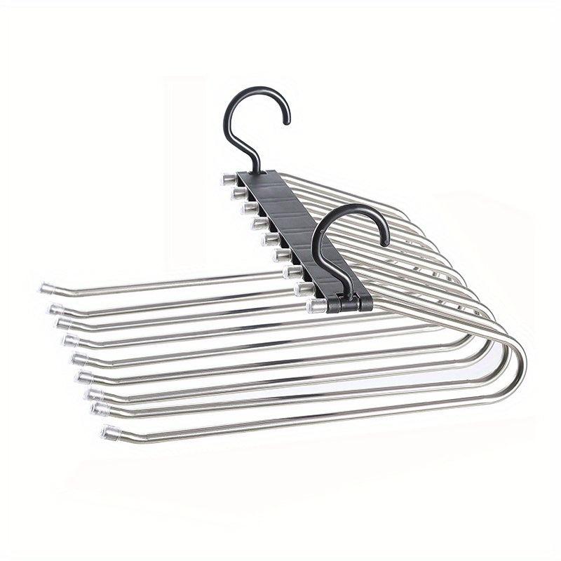 9-Layer Pants Hangers Space Saving Non-Slip Multifunctional