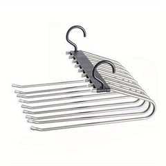 9-Layer Pants Hangers Space Saving Non-Slip Multifunctional