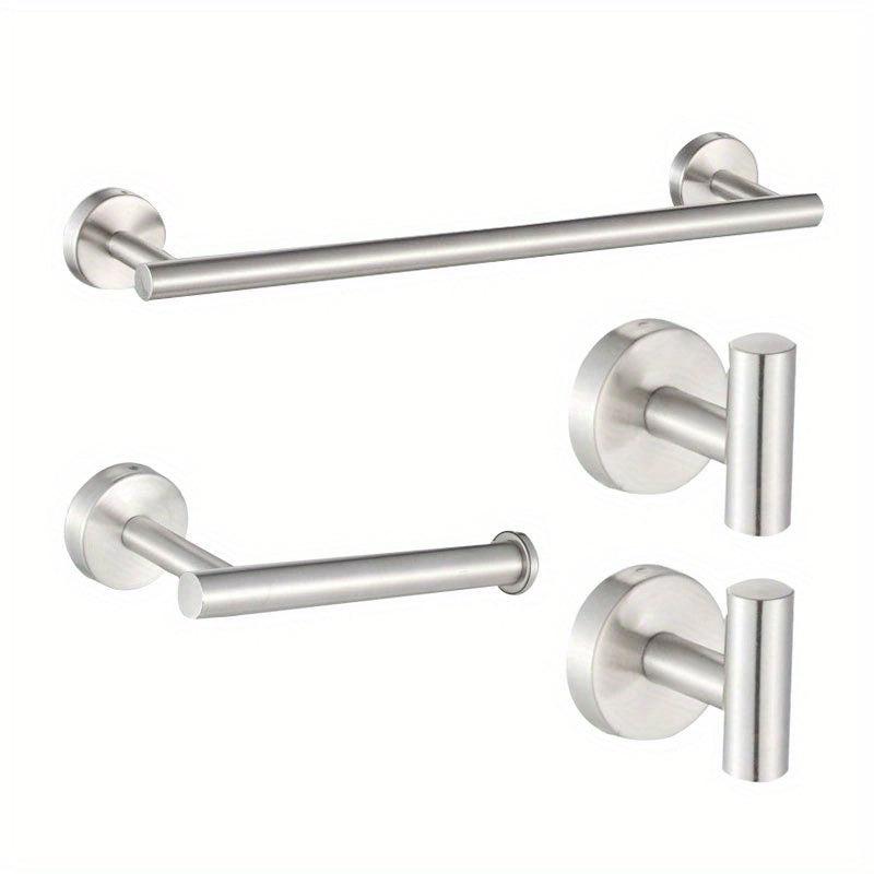 6pcs Stainless Steel Bathroom Hardware Set with Wall Mounting Brackets
