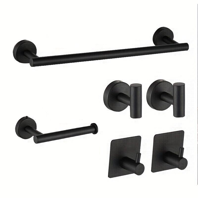6pcs Stainless Steel Bathroom Hardware Set with Wall Mounting Brackets