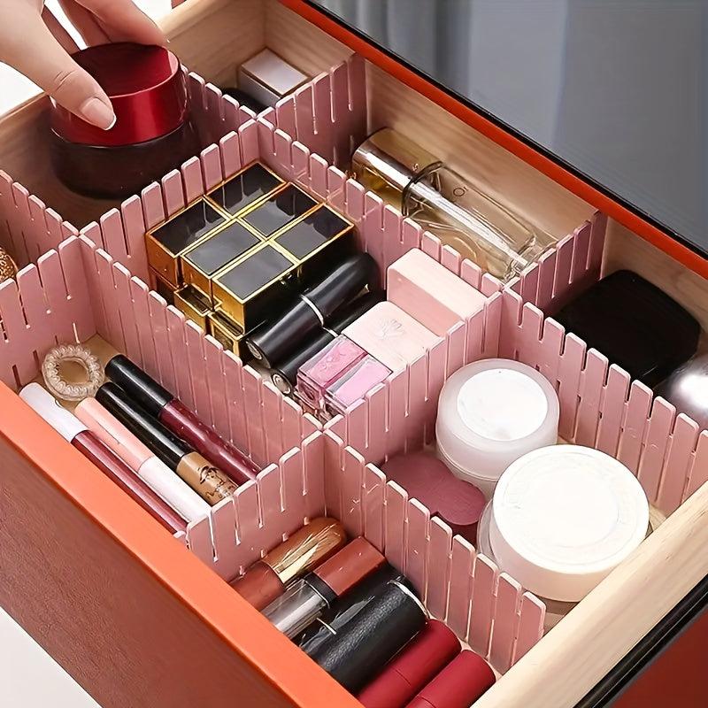 4pcs Plastic Drawer Organizing Divider DIY Storage Cabinet Combination
