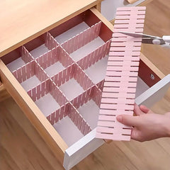 4pcs Plastic Drawer Organizing Divider DIY Storage Cabinet Combination