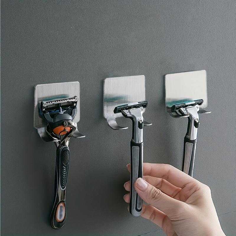 Wall Mounted Razor Holder Bathroom Storage Bracket Multifunctional Hanger