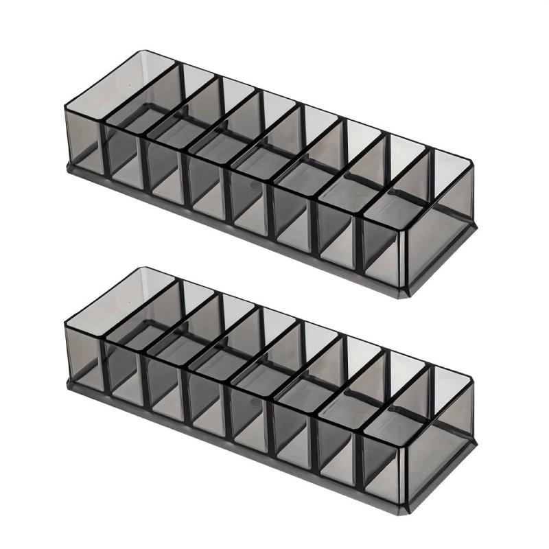 2pcs Makeup Cosmetic Drawers Organizer Box 8 Grid Makeup Organizer