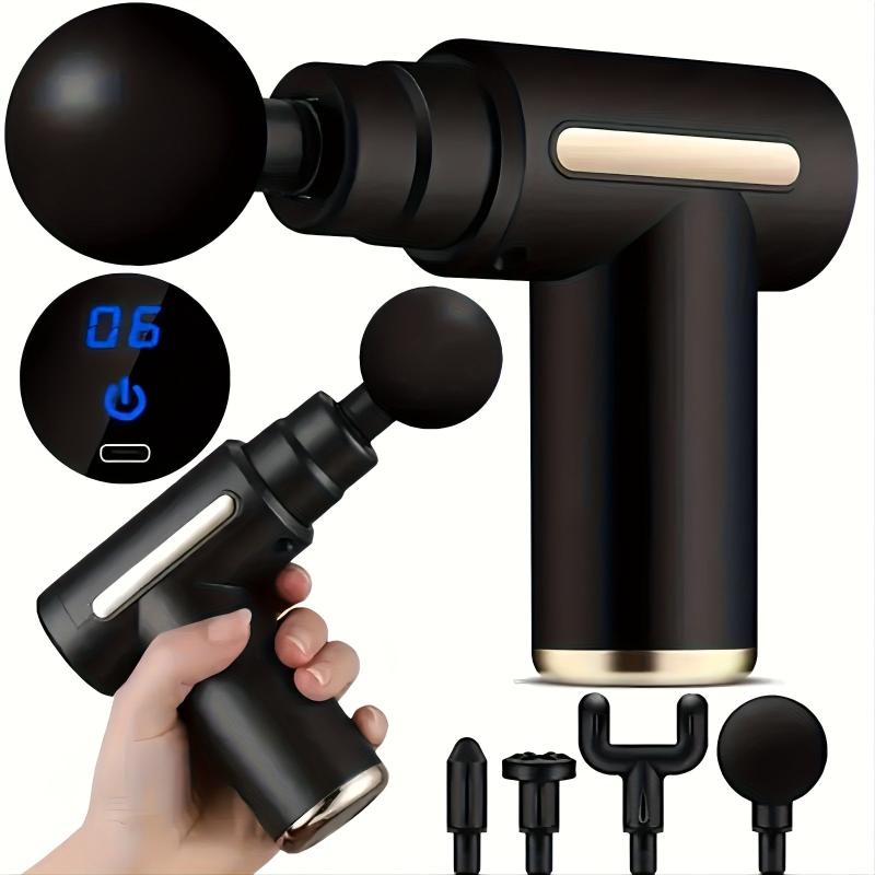 LCD Portable Mini Massage Gun Rechargeable 6 Speed Massager Muscle Relaxation