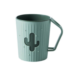 5oz Cactus Decor Toothbrush Cup with Handle for Bathroom