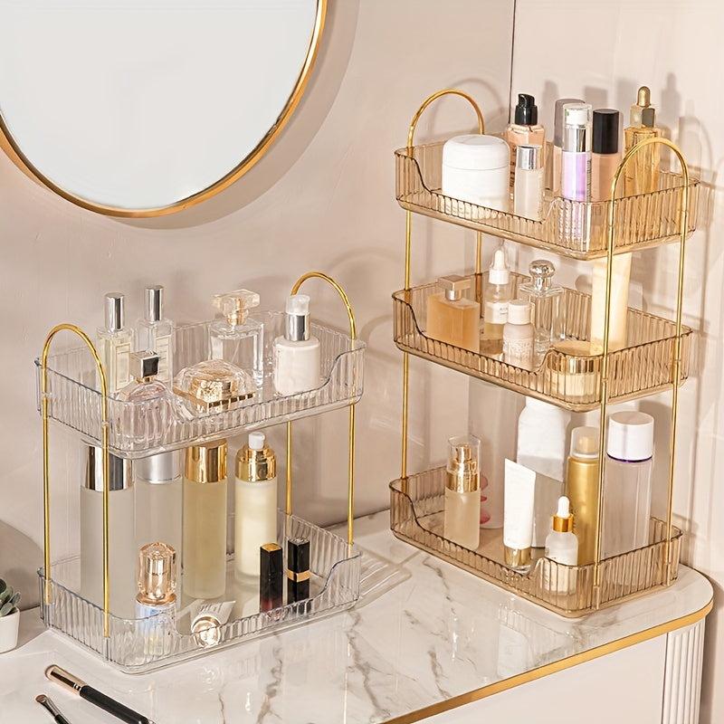 High Transparent Cosmetic Storage Rack for Makeup Table