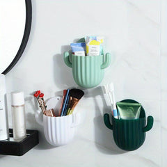 Double Hook Cactus Storage Rack Wall Mounted for Bathroom Accessories