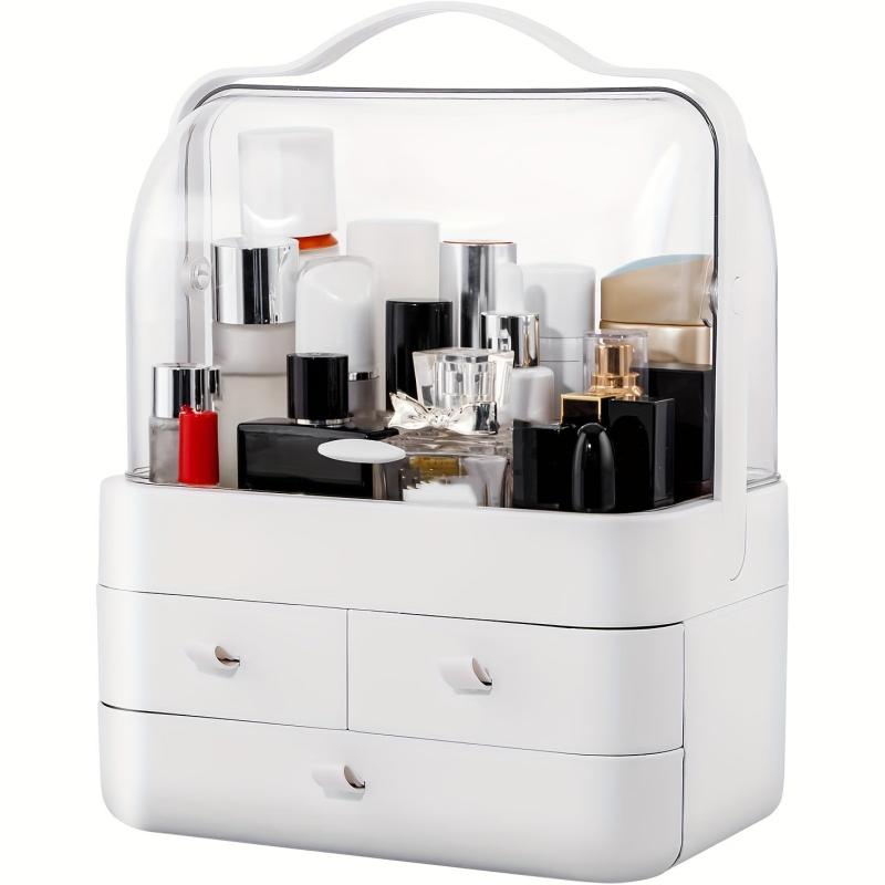 Large Capacity Makeup Organizer with Drawer and Lid
