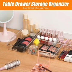 15Pcs Bathroom Drawer Tray Dividers Set Desk Organizer Plastic Vanity Trays