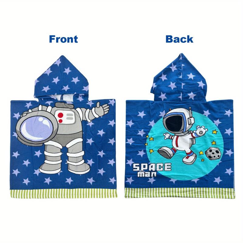 Kid's Cartoon Animals Hooded Beach Towel Soft Microfiber Towel for Bath