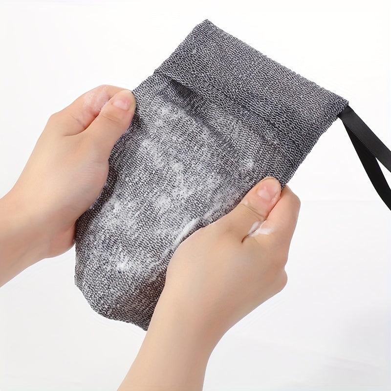 2pcs Exfoliating Soap Pouch Bubble Net Bar Pouch Body Scrubber