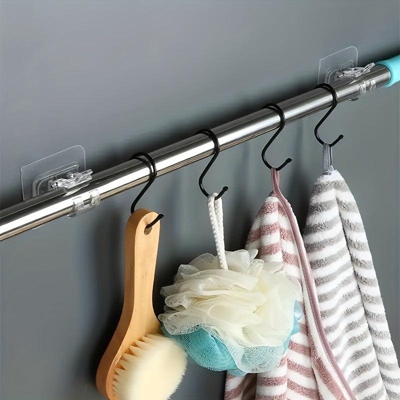 Self Adhesive Curtain Rod Brackets No Drilling Nail Adjustable Hooks