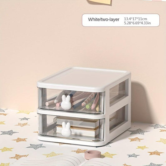 Transparent Cosmetics Jewelry Storage Cabinet Desk Drawer Storage Box